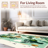 Imaginative Play Map Area with Whimsical Animal Inspired Geometric(Green)
