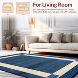 Chic Geometric Border Elegance(Blue)