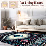 Ultra Soft Area Rug, Non Slip, Stain Resistant, Washable Area Rugs for Living Room, Bedroom, Farmhouse Tufted Laundry Room Accent Rug(Black)