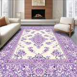 Ultra Soft Area Rug, Non Slip, Stain Resistant, Washable Area Rugs for Living Room, Bedroom, Tranquil Lilac Nature Inspired(Purple)