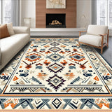 Ultra Soft Area Rug, Non Slip, Stain Resistant, Washable Area Rugs for Living Room, Bedroom, Serene Neutral Diamond Weave(Beige)