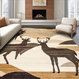 Ultra Soft Area Rug, Non Slip, Stain Resistant, Washable Area Rugs for Living Room, Bedroom, Vibrant Natural Wildlife Impression(Brown)