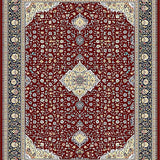 Ultra Soft Area Rug, Non Slip, Stain Resistant, Washable Area Rugs for Living Room, Bedroom, Lush Cozy Cream Tiled Design(Red)