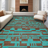 Rustic Cozy Turquoise Patterned Delight(Blue)
