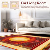 Ultra Soft Area Rug, Non Slip, Stain Resistant, Washable Area Rugs for Living Room, Bedroom, Vibrant Funky Textured Shag Style(Yellow)