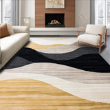 Ultra Soft Area Rug, Non Slip, Stain Resistant, Washable Area Rugs for Living Room, Bedroom, Desert Oasis Textured Area Dune Shadow Collection(Gray)