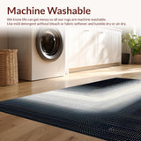 Ultra Soft Area Rug, Non Slip, Stain Resistant, Washable Area Rugs for Living Room, Bedroom, Chic Modern Abstract Circles(Black)