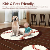 Ultra Soft Area Rug, Non Slip, Stain Resistant, Washable Area Rugs for Living Room, Bedroom, Nostalgic Wooden Sports Vibe(Brown)
