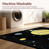 Ultra Soft Area Rug, Non Slip, Stain Resistant, Washable Area Rugs for Living Room, Bedroom, Striking Interstellar Color Palette(Yellow)