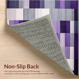 Ultra Soft Area Rug, Non Slip, Stain Resistant, Washable Area Rugs for Living Room, Bedroom, Luxurious Modern Tiled Aesthetic(Purple)