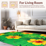 Ultra Soft Area Rug, Non Slip, Stain Resistant, Washable Area Rugs for Living Room, Bedroom, Whimsical Retro Patterned Delight(Green)
