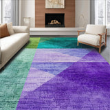 Ultra Soft Area Rug, Non Slip, Stain Resistant, Washable Area Rugs for Living Room, Bedroom, Vibrant Retro Home Office Plush Area Rug(Green)