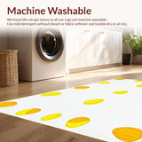 Ultra Soft Area Rug, Non Slip, Stain Resistant, Washable Area Rugs for Living Room, Bedroom, Artistic Colorful Graphic Elements(White)