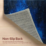 Ultra Soft Area Rug, Non Slip, Stain Resistant, Washable Area Rugs for Living Room, Bedroom, Celestial Blue Abstract Composition(Blue)