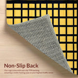 Ultra Soft Area Rug, Non Slip, Stain Resistant, Washable Area Rugs for Living Room, Bedroom, Chic Ogee Patterned Aesthetic(Yellow)