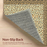 Ultra Soft Area Rug, Non Slip, Stain Resistant, Washable Area Rugs for Living Room, Bedroom, Brooks Beige Cheetah Spot(Beige)