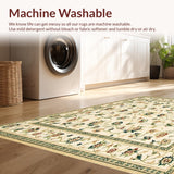 Ultra Soft Area Rug, Non Slip, Stain Resistant, Washable Area Rugs for Living Room, Bedroom, Beige Garden Non Slip Low Pile Area(Beige)