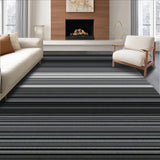 Ultra Soft Area Rug, Non Slip, Stain Resistant, Washable Area Rugs for Living Room, Bedroom, Elegant Monochrome Geometric Style(Black)