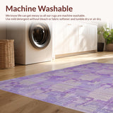 Ultra Soft Area Rug, Non Slip, Stain Resistant, Washable Area Rugs for Living Room, Bedroom, Coquette Ribbon Area Rug Sweet Lavish Aesthetic Accent Carpet(Purple)