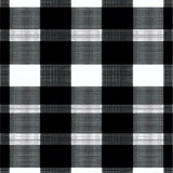 Rustic Black and White Check Motif(Black)