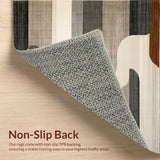 Ultra Soft Area Rug, Non Slip, Stain Resistant, Washable Area Rugs for Living Room, Bedroom, Contemporary Soft Neutral Geometry(Gray)