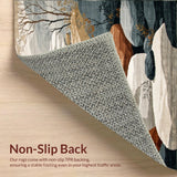 Tranquil Pebble Path Runner Featuring Neutral Abstract Stone(Beige)