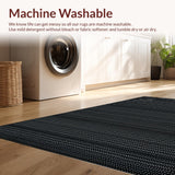 Casual Earthy Patterned Mat(Black)
