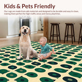 Beige Foundation Green Stylized Geometric Spotted(Green)