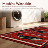 Elegant Black Whale Silhouette(Red)