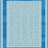 Elegant Blue Curved Ornamentation(Blue)