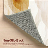 Desert Dream Area – Warm Beige Cream Abstract Design Easy Care(Beige)