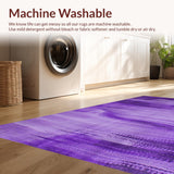 Ultra Soft Area Rug, Non Slip, Stain Resistant, Washable Area Rugs for Living Room, Bedroom, Vibrant Purple Ombre Design(Purple)