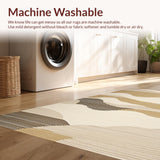 Ultra Soft Area Rug, Non Slip, Stain Resistant, Washable Area Rugs for Living Room, Bedroom, Trendy Natural Fiber Elegance(Beige)