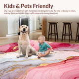 Lively Gold Infused Marble Design(Red)