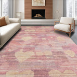 Ultra Soft Area Rug, Non Slip, Stain Resistant, Washable Area Rugs for Living Room, Bedroom, Playful Preppy Bowknot Rug Featuring Layered Ribbon Shapes and Modern Art Flair(Pink)
