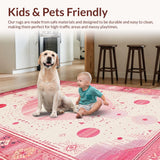 Ultra Soft Area Rug, Non Slip, Stain Resistant, Washable Area Rugs for Living Room, Bedroom, Artful Moonlit Minimalist Aesthetic(White)