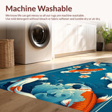 Ultra Soft Area Rug, Non Slip, Stain Resistant, Washable Area Rugs for Living Room, Bedroom, Rustic Underwater Aesthetic(Blue)