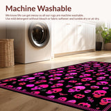 Ultra Soft Area Rug, Non Slip, Stain Resistant, Washable Area Rugs for Living Room, Bedroom, Striking Alternative Holiday Design(Pink)
