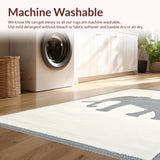 Ultra Soft Area Rug, Non Slip, Stain Resistant, Washable Area Rugs for Living Room, Bedroom, Luxurious Neutral Tones with Animal Elements(Beige)