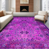 Ultra Soft Area Rug, Non Slip, Stain Resistant, Washable Area Rugs for Living Room, Bedroom, Lush Fuzzy Modern Appeal(Purple)