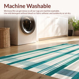 Artistic Irregular Plaid with Blue Green and Light Beige Contrasts(Beige)