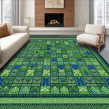 Ultra Soft Area Rug, Non Slip, Stain Resistant, Washable Area Rugs for Living Room, Bedroom, Nature-Inspired Insect Motif(Green)