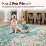 Contemporary Floral Cream Accent(Blue)