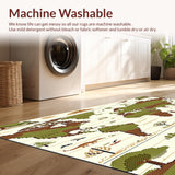 Beige with Retro Dinosaur Prints and Global Cartography(Green)