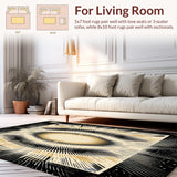 Boho Chic Accent Beige & Black Geometric Starburst(Beige)