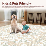 Modern Absorbent Kitchen Beige Area Carpets for Everyday Use(Ivory)