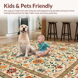 Contemporary Warm Floral Fusion(Beige)