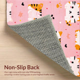 Ultra Soft Area Rug, Non Slip, Stain Resistant, Washable Area Rugs for Living Room, Bedroom, Lively Animal Print Cozy Vibe(Pink)
