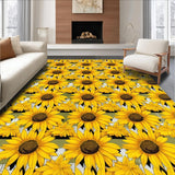 Ultra Soft Area Rug, Non Slip, Stain Resistant, Washable Area Rugs for Living Room, Bedroom, Radiant Yellow Organic Rustic Flair(Yellow)