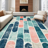 Ultra Soft Area Rug, Non Slip, Stain Resistant, Washable Area Rugs for Living Room, Bedroom, Catch The Wave Surfboard Rug Nautical Theme Decorative Floor Mat Decor(Blue)